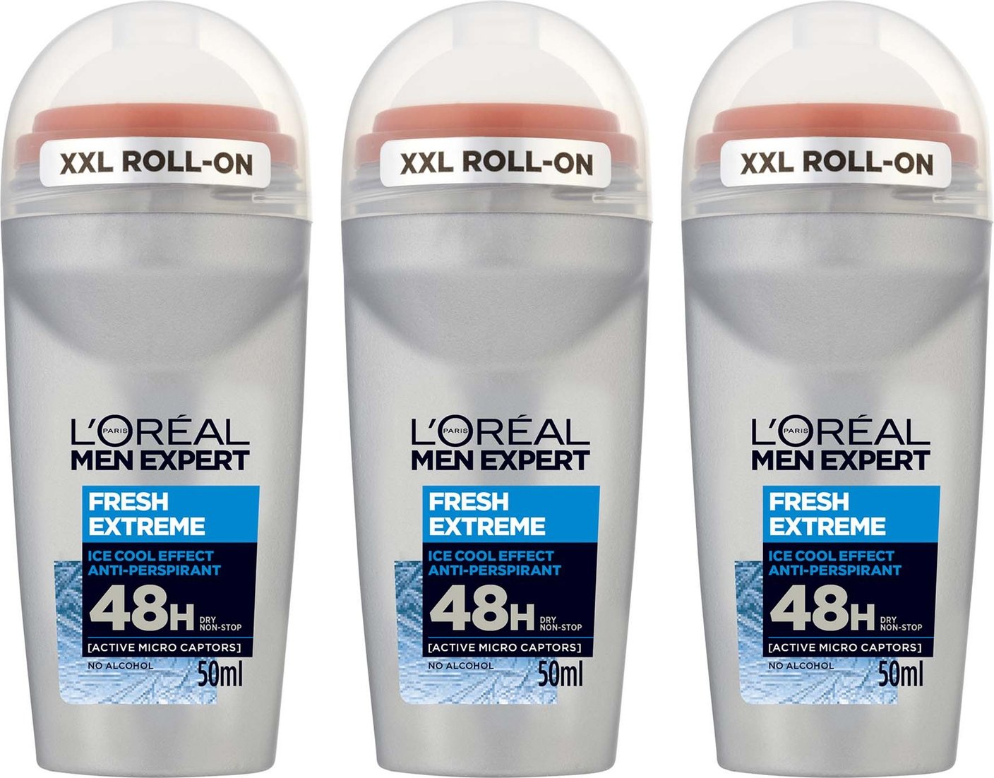 L'Oreal Paris Men Expert Fresh Extreme Deodorant Roll-On (50 ml) Trio