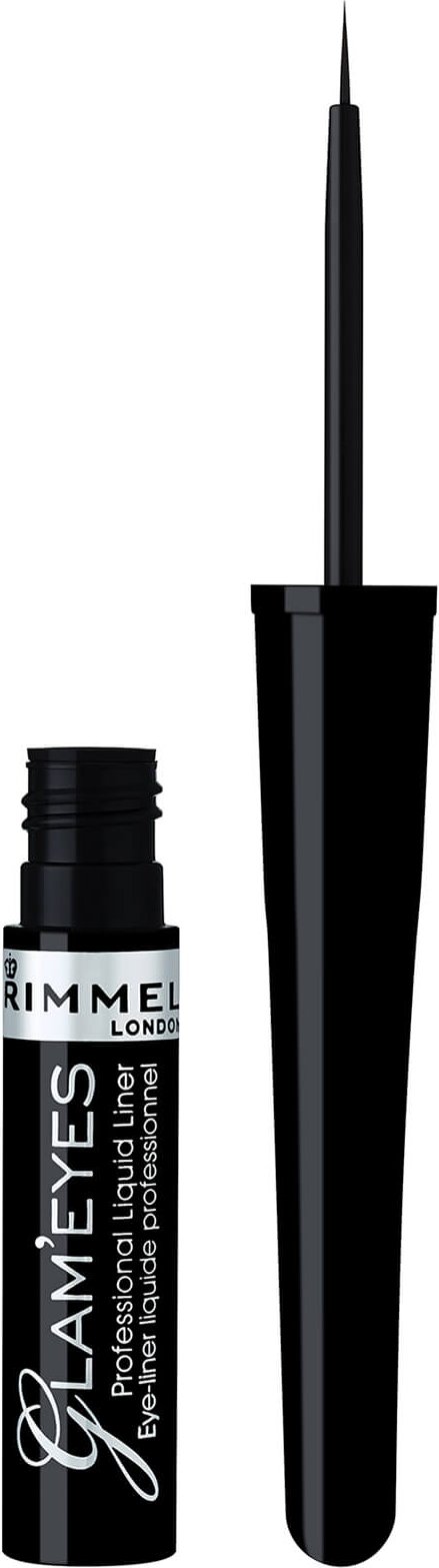 Thumbnail - Rimmel London Glameyes Professional Flüssiger Eyeliner - 01 - Black Glamour, 4 ml
