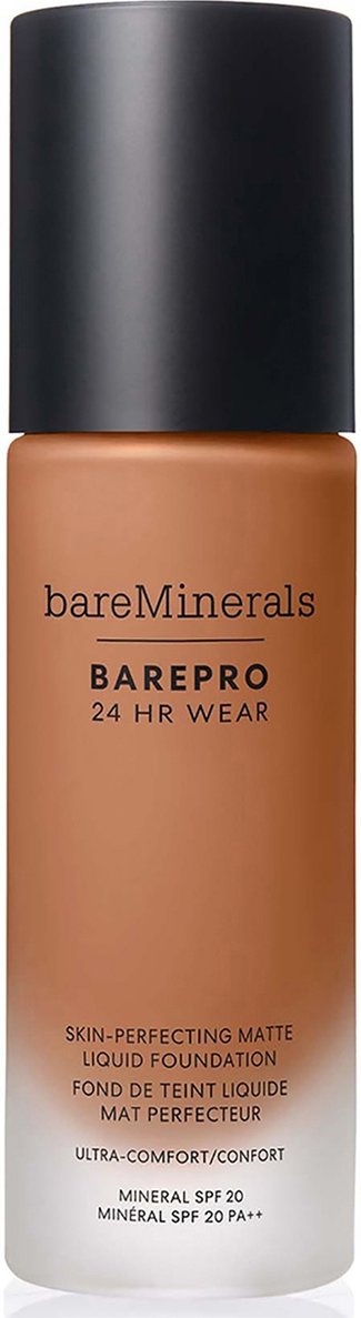 bareMinerals Barepro 24Hr Matte Comfort Liquid Foundation Mineral Spf20 30ml (various shades) - Med. Deep 45 Neutral