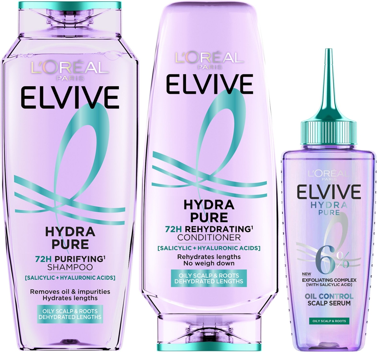 L'Oréal Paris Elvive Hydra Pure Full Routine for Oily Roots and Dehydrated Lengths