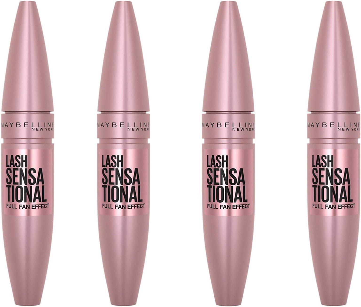 Maybelline Lash Sensational Volumising and Thickening Eyelash Lengthening Mascara - 01 Very Black (Pack of 4)
