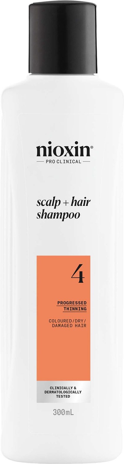 NIOXIN Scalp and Hair Thickening System 4 Shampoo for Coloured Dry and Damaged Hair with Progressed Thinning 300ml