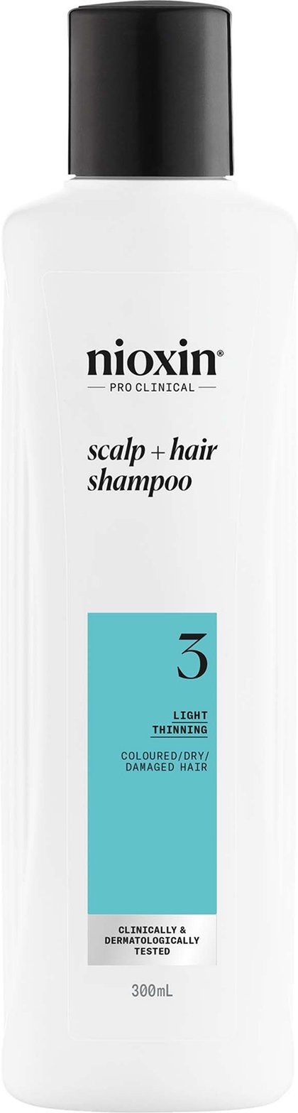 NIOXIN Scalp and Hair Thickening System 3 Shampoo for Coloured Dry and Damaged hair with Light Thinning 300ml