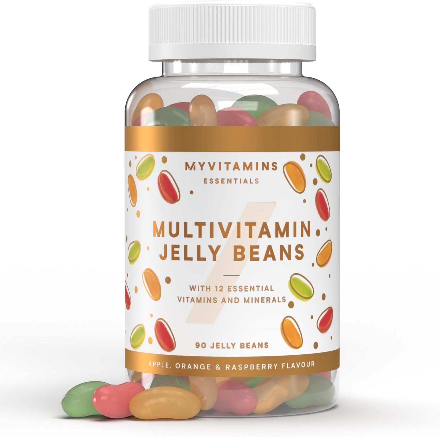 Myvitamins Multivitamin Gummies - 90Gummibärchen - Apple, Orange & Raspberry (Jelly Beans)
