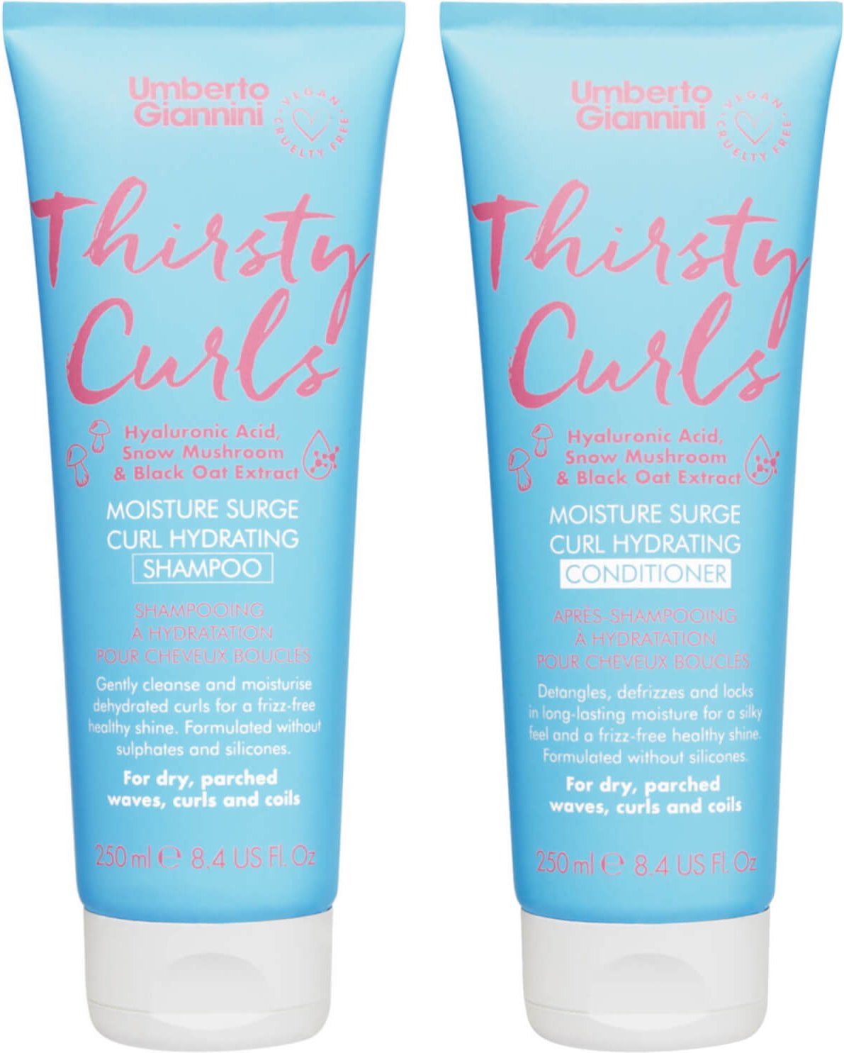 Umberto Giannini Thirsty Curls Shampoo and Conditioner Duo