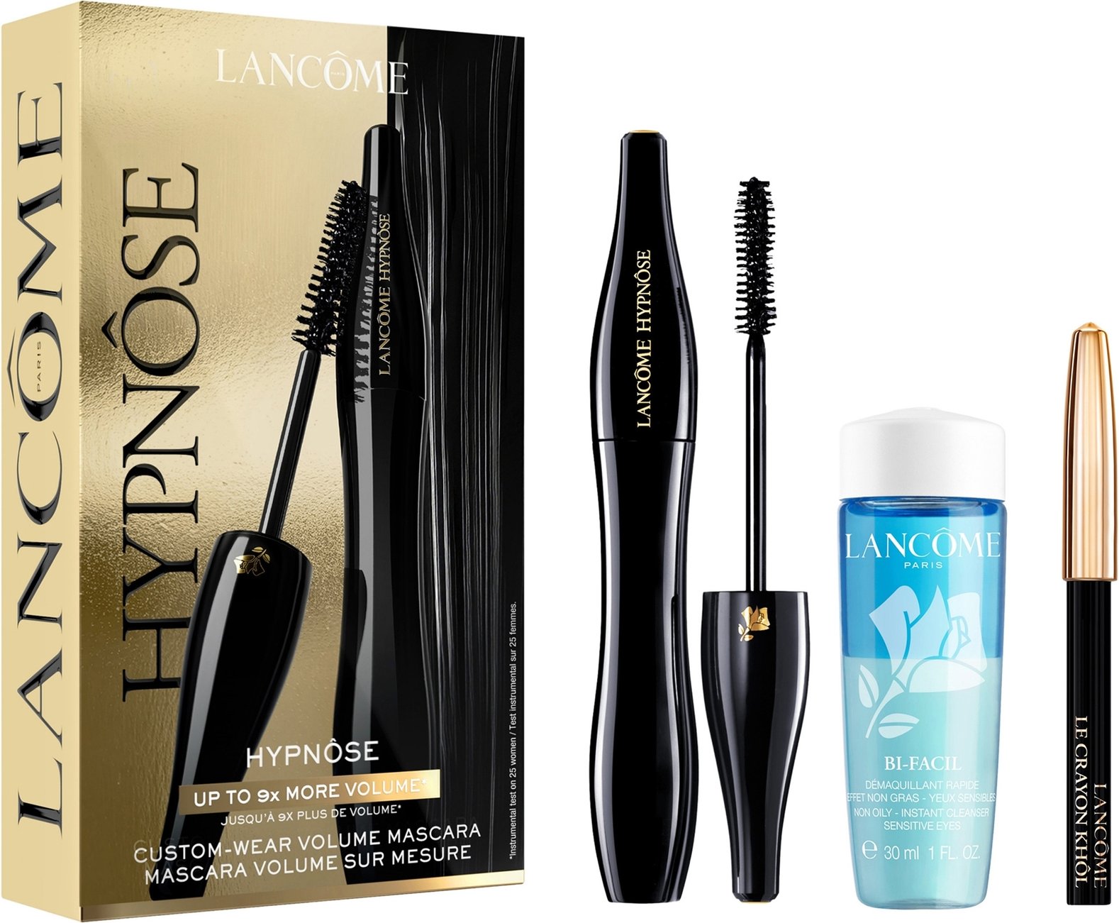 Lancôme Hypnose Mascara, Khol Liner and Mini Bifacil Set