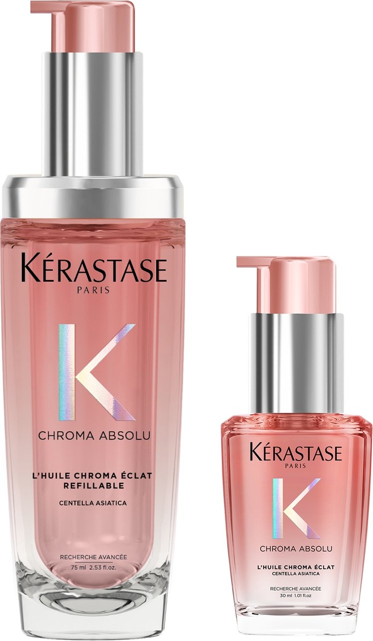 Kérastase Chroma Absolu Refillable Hair Oil 75ml And 30ml Duo For Colour Treated Hair