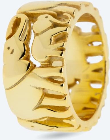 Ring Elefanten 925 vergoldet