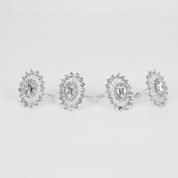 Crystal Dreams Serviettenringe 4tlg. Brosche