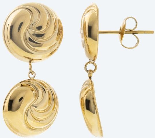 Edelstahl Ohrhänger vergoldet