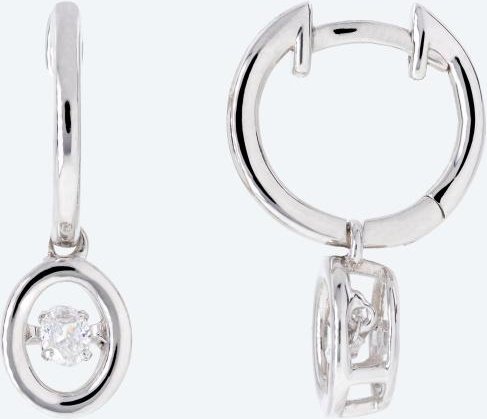 LG Ohrhänger 925 Silber rhod. Diamanten