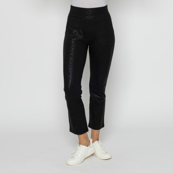 MILANO Design Hose Foliendruck Leo schwarz