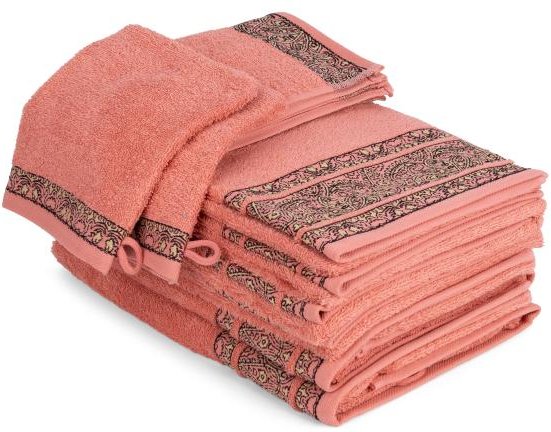 Frottierset 10tlg. Koralle Ornament