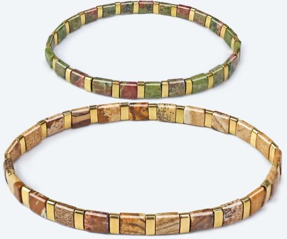 SET: 2x Armband Jaspis