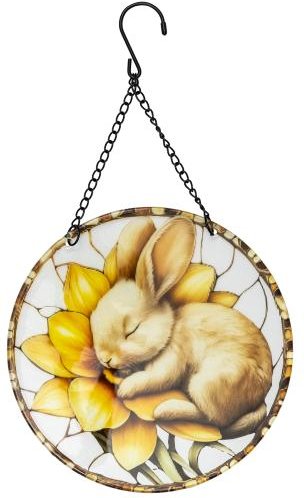 Fensterbild schlafender Hase