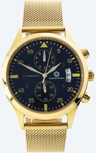 Constantin Durmont Herrenuhr "Mondevoir" gold-blau