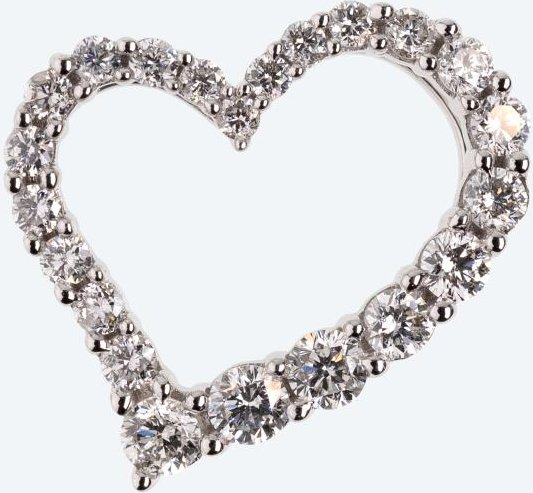 LG Herz Anhänger 585 Weißgold Lab Grown Brillanten