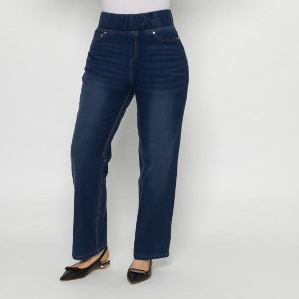 sophistical Women Jeans Wide mittelblau