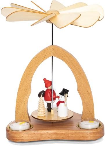 Thumbnail - Tischpyramide Weihnachtsmann und Schneemann