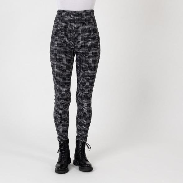 FASHION NEWS Thermo-Fleece-Leggings schwarz/weiß