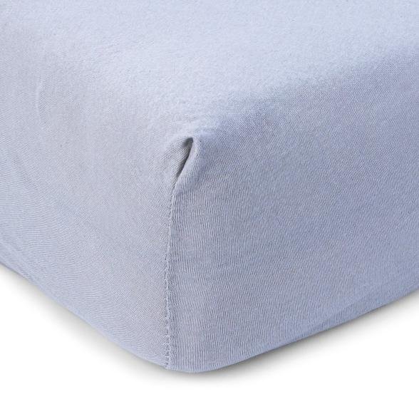 Spannbettlaken 180x200cm Baumwolle silber