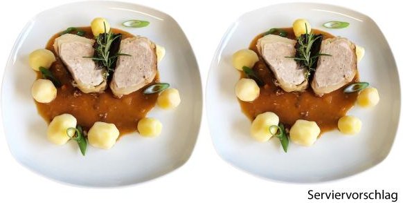 Kohlrouladen in Specksoße mit Salzkartoffel