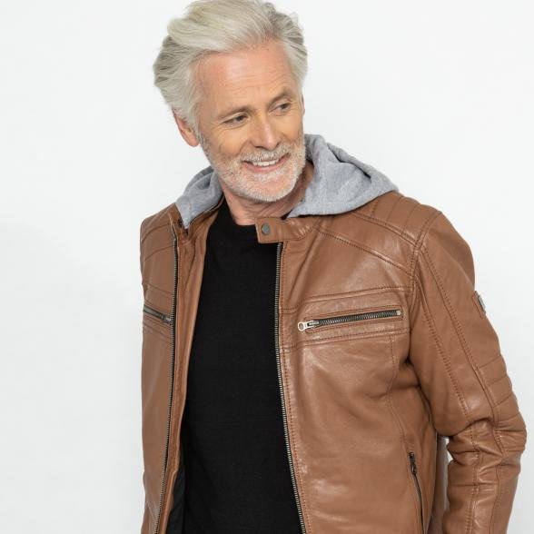 OTTO KERN Herren-Lederjacke 'Barney' cognac