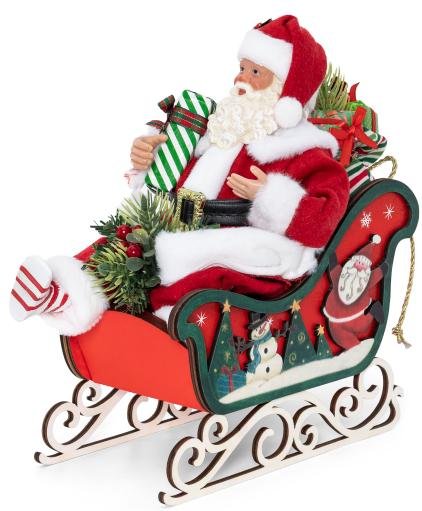 Santa auf Schlitten 28cm
