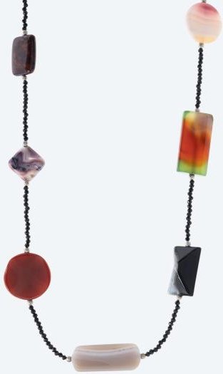 Collier Achat, Jaspis Magnetverschluß