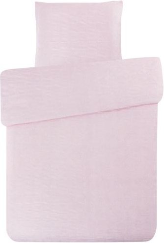 Seersucker Bettwäsche 4tlg. rosa