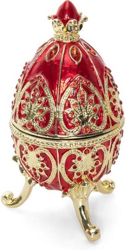 Schmuck Deko Ei rubinrot