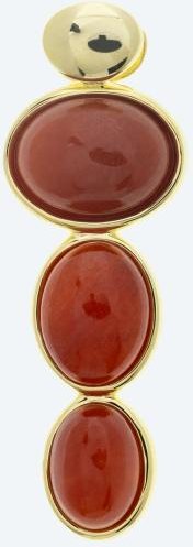 Anhänger 925 vergoldet Jade rot