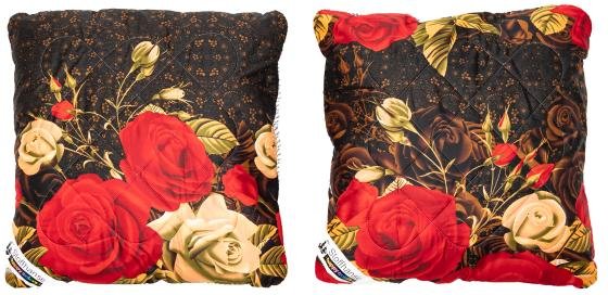 Stoffhanse Kissen 2tlg. 80x80 floral schwarz