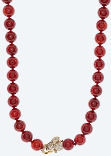 Collier Achat rot Magnetverschluß
