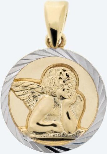 Anhänger 585 Gold bicolor Engel