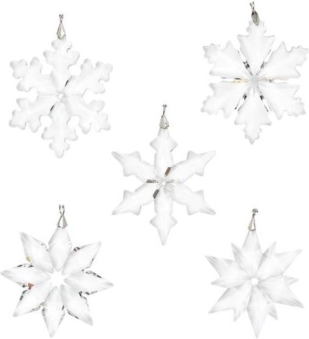 CrystalDreams Christbaum Sterne Set 5tlg klar