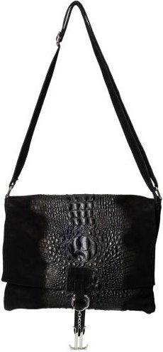 Luca Lorenzo Umhängetasche schwarz kroko