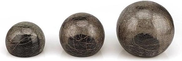 3 LED Outdoor-Kugeln grau