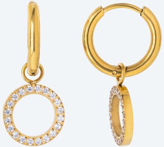 PURELEI Closed Glow Creolen Edelstahl vergoldet