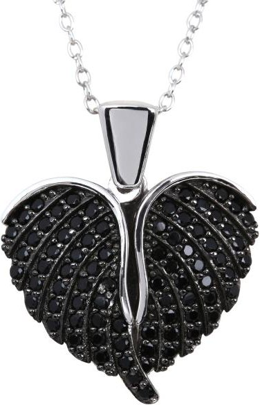 Anhänger+Kette 925 Sterling Silber rhod. Spinell