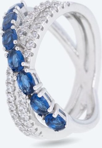 Ring 925 Sterling Silber rhodiniert Zirkonia