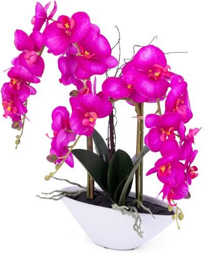 Orchidee 53cm in Keramikschale lila