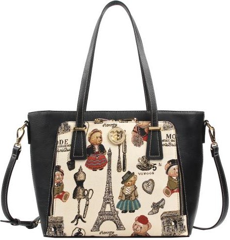 Henney Bear Shopper schwarz/multicolor