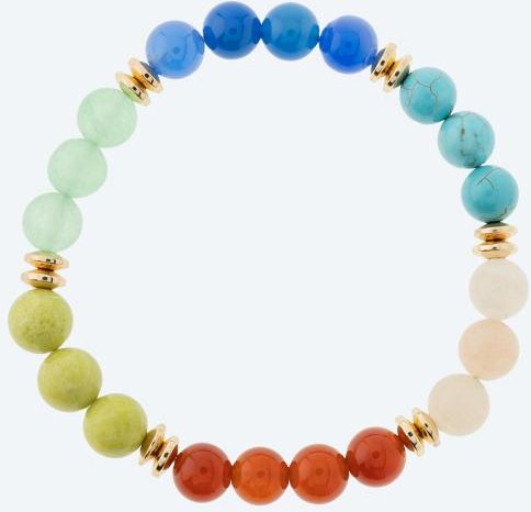 Armband multicolor: Karneol, Achat, Jaspis