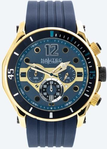 NAUTEC Herren-Chronograph "Viskare T4" blau-gold