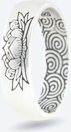 Ring 990 Silber rhod. Lotusblüte