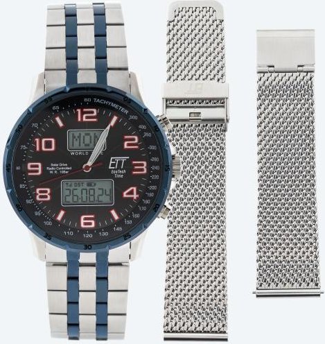 ETT Funk-Solar-Herrenuhr "Hunter" mit Ersatzband