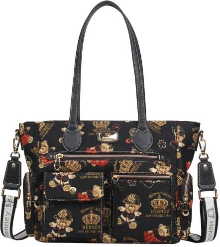Henney Bear Schultertasche schwarz/multicolor