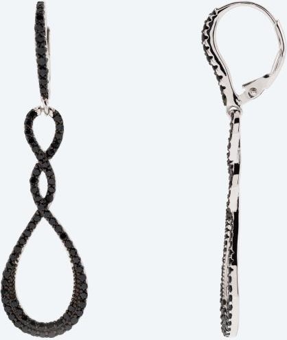 Ohrhänger 925 Silber rhodiniert Spinell