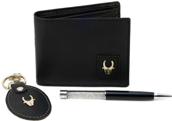 WILDHORN Büffelleder-Geschenkset schwarz